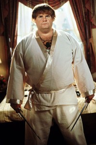 Chris Farley in the original Beverly Hills Ninja